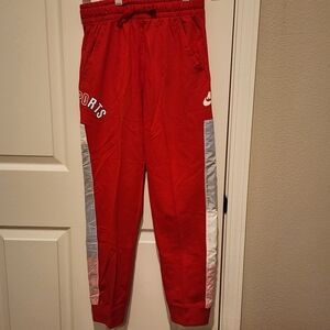 Nike Kids Red Joggers with Side Stripes New With Tags Sz L